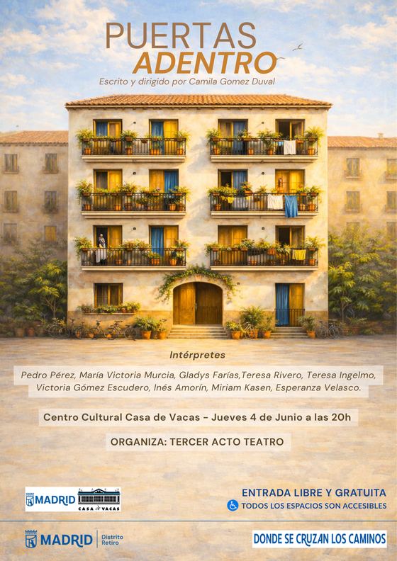 Cartel de la muestra Puertas Adentro